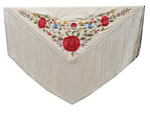 Ivory Shawl Embroidered in Colors 123.970€ #500351101158MRFL